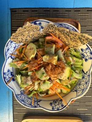 Avocado salad, vegan  at Crystal Restaurant in Hoi An