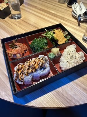 Vegan bento box  at Sora & Oak in Sandusky