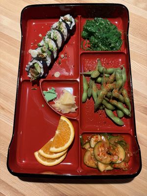 Vegan bento box  at Sora & Oak in Sandusky