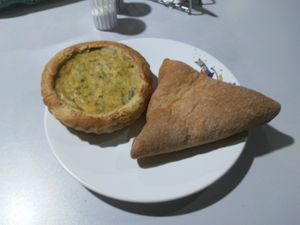 Salgados at LAR vegan in Sao Paulo