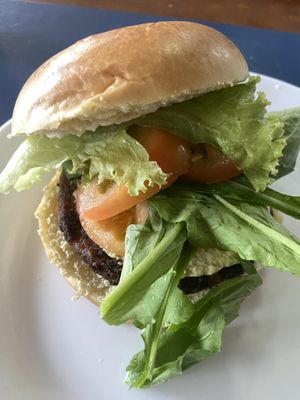 Burger  at LAR vegan in Sao Paulo