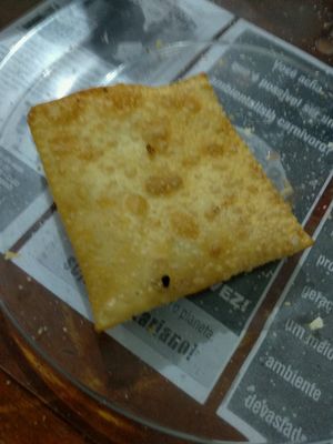 One of several yummy Brazilian fast-food items served on the all-you-can-eat menu at Lar Vegetariano Vegan at LAR vegan in Sao Paulo