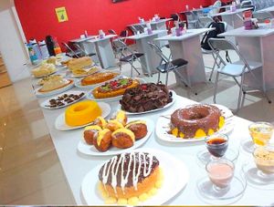 Cakes and candies at LAR vegan in Sao Paulo