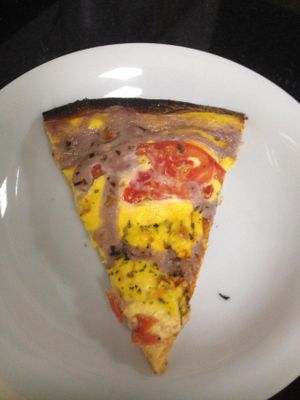 ''Chilena''pizza, from the delivery service. at LAR vegan in Sao Paulo