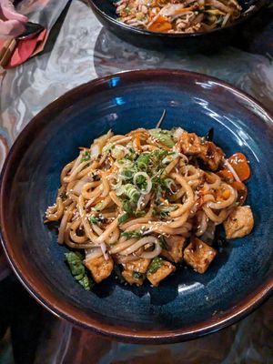 Udon with tofu at Rễ Restaurant Brno in Brno