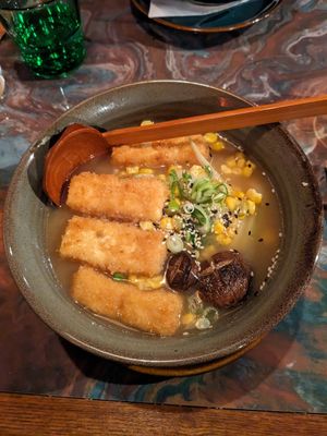 Vegan ramen at Rễ Restaurant Brno in Brno