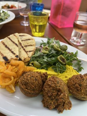Hummus plate with Falafel - yum!  at Mother in Sacramento
