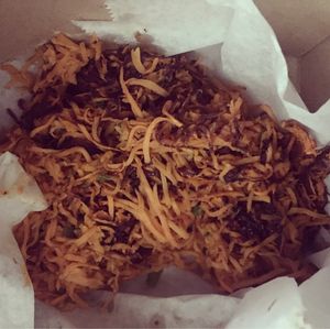 vegan sweet potato hash at Blissful Banana Cafe in Orland Park