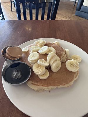 Vegan pancakes   at Blissful Banana Cafe in Orland Park