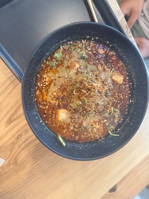 Garlic miso  at REDWHITE BONELESS RAMEN Downtown Los Angeles in Los Angeles