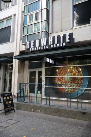   at REDWHITE BONELESS RAMEN Downtown Los Angeles in Los Angeles