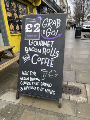 Sign   at Vudu Food in Brighton