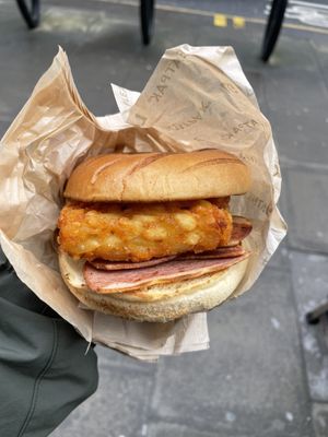 Close up of Bap  at Vudu Food in Brighton