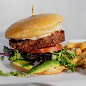 Vegan Burger at The Point Pub and Grill in Fort Worth