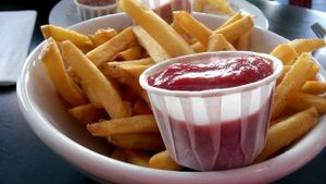 French fries at Higher Taste Plant Based in Long Beach