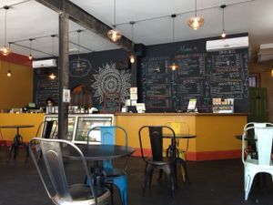 Fun decor at Higher Taste Plant Based in Long Beach