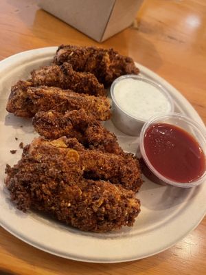 Chickn’ strips   at Higher Taste Plant Based in Long Beach