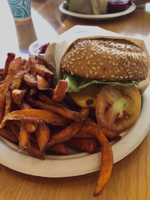 AHIMSA BURGER  at Higher Taste Plant Based in Long Beach