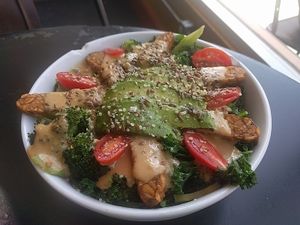 Hippy Kale Bowl at Higher Taste Plant Based in Long Beach