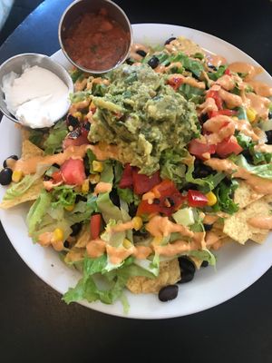 nachos at Higher Taste Plant Based in Long Beach