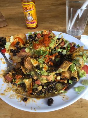 Ahimsa nachos  at Higher Taste Plant Based in Long Beach