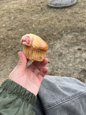 Raspberry muffinns  at Terra in Otsu
