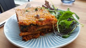 Lasagna at Kaiaroha Vegan Deli and Eatery in Auckland