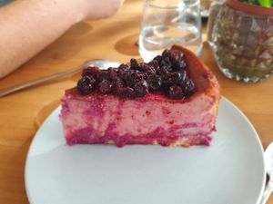 Blueberry Cheesecake at Kaiaroha Vegan Deli and Eatery in Auckland