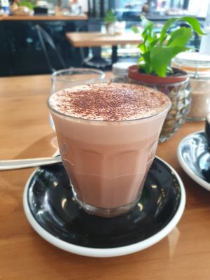 Soy Hot Chocolate at Kaiaroha Vegan Deli and Eatery in Auckland