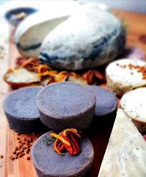 We have a large selection of Artisinal Nut Cheeses aging in our large walk-in glass cheesecave. at Kaiaroha Vegan Deli and Eatery in Auckland