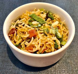 Vegetable fried rice  at Aqua Cafe in Dubai