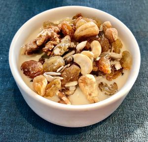 Homemade granola  at Aqua Cafe in Dubai