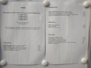 Diner menu, ask for vegan in advance at Restaurant 22  in Bennekom