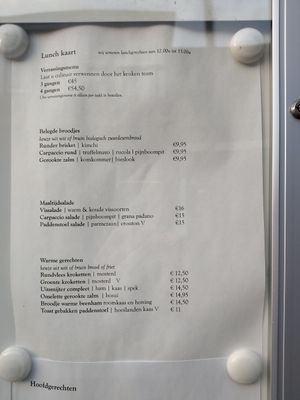 Lunch menu at Restaurant 22  in Bennekom