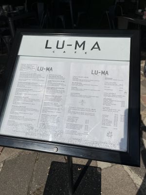 New menu   at Lu-Ma Cafe in South West London