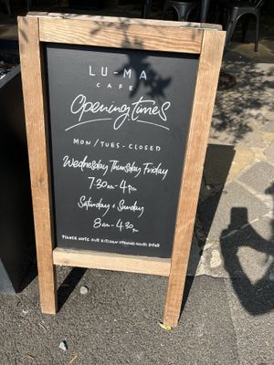 New hours  at Lu-Ma Cafe in South West London