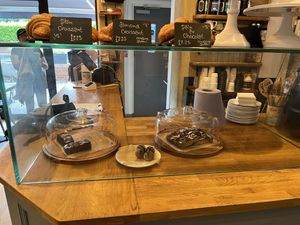 Pastries VG stands for vegan, some things are veggie. They can also accommodate some gluten free requests    at Lu-Ma Cafe in South West London