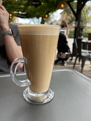 Decaf oat latte  at Lu-Ma Cafe in South West London