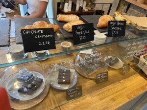 11am and no more plain croissant but lots of new options below. 🙂  at Lu-Ma Cafe in South West London