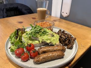 Vegan breakfast  at Lu-Ma Cafe in South West London