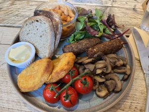 Vegan breakfast  at Lu-Ma Cafe in South West London
