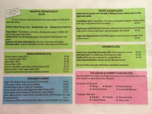 Menu Lu-Ma Cafe at Lu-Ma Cafe in South West London