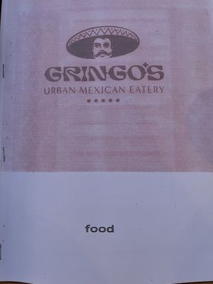 Menu  at Gringos Mexican Eatery  in Artemida