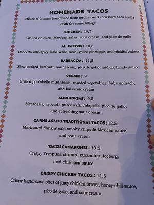 Menu  at Gringos Mexican Eatery  in Artemida