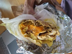 Vegetable roti at Trinidad Golden Place in Brooklyn