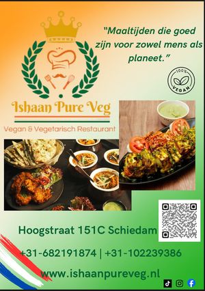 “Maaltijden die goed zijn voor zowel mens als planeet.”
Chef Ravindra’s  journey began with a passion for creating meals that are good for both people and the planet. at Ishaan Pure Veg in Schiedam