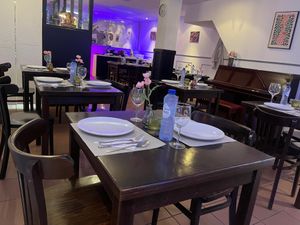 Window table, Street view, and cozy. at Ishaan Pure Veg in Schiedam