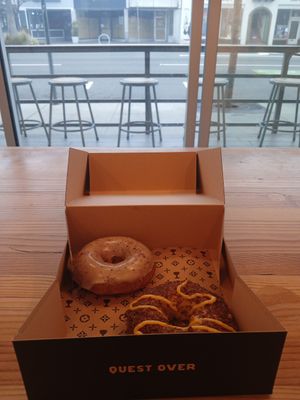Great location for a great plant based / vegan bakery at Holey Grail Donuts in Long Beach