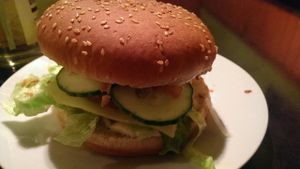 black bean burger. best!  at Befried in Hamburg