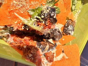 Inside the Shroom quesidilla   at Chakra Chow  in Frisco